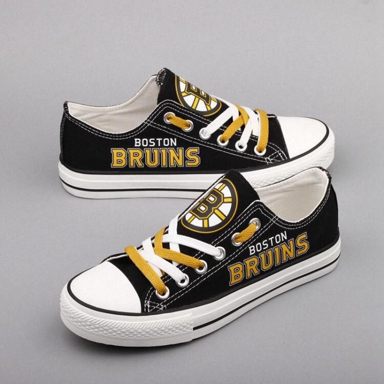 Women's Boston Bruins Repeat Print Low Top Sneakers 001 Women's Boston Bruins Repeat Print Low Top Sneakers 001